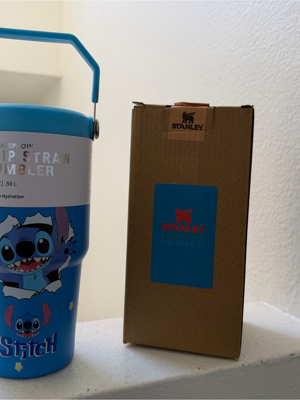 Stitch Stainless Steel Insulated Tumbler 20 oz with Handle & Straw Lid - Picture 2 of 5